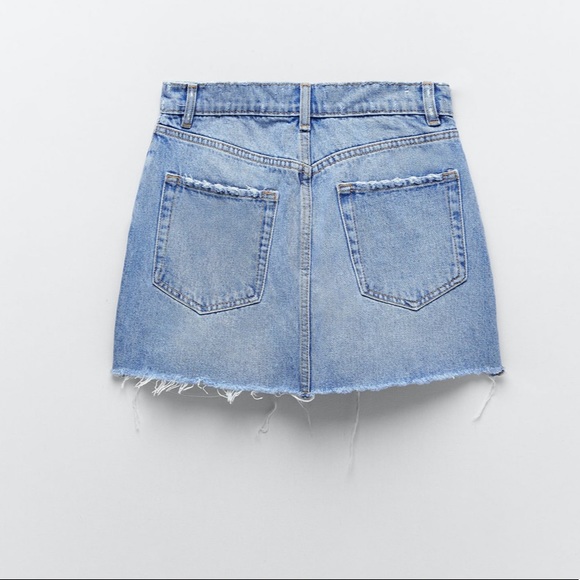 ZARA DENIM MINI SKIRT - Picture 5 of 12